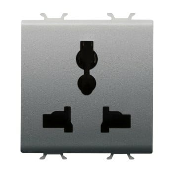 GEWISS GEWGW14310 PRESA MULTISTANDARD TITANIO