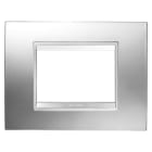 GEWISS - GEWGW16203MC PLACCA LUX - IN TECNOPOLIMERO METALLIZZATO - 3 POSTI - CROMO - CHORUSMART