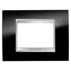 GEWISS - GEWGW16203TN PLACCA LUX - IN TECNOPOLIMERO - 3 POSTI - NERO TONER - CHORUSMART