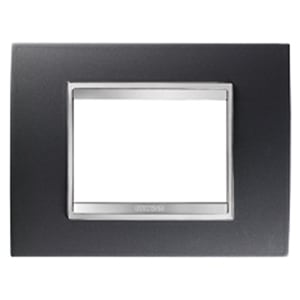 GEWISS - GEWGW16203VA PLACCA LUX - IN TECNOPOLIMERO VERNICIATO - 3 POSTI - ARDESIA - CHORUSMART