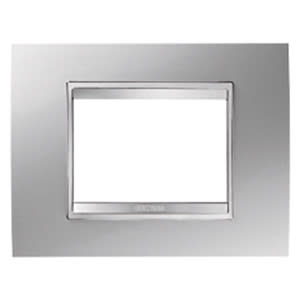 GEWISS - GEWGW16203VT PLACCA LUX - IN TECNOPOLIMERO VERNICIATO - 3 POSTI - TITANIO - CHORUSMART