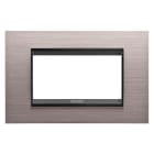 GEWISS - GEWGW16204WS PLACCA LUX - IN METALLO - 4 POSTI - ALLUMINIO SPAZZOLATO LAVY - CHORUSMART