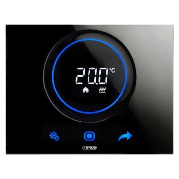 GEWISS - GEWGW16976CN TERMOSTATO ICE KNX DA PARETE NERO