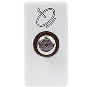 GEWISS - GEWGW20391 PRESA COASSIALE TV/SAT SCHERMATURA CLASSE A - CONNETTORE F FEMMINA - DIRETTA CON PASSAGGIO DI CORRENTE - 1 MODULO - SYSTEM WHITE