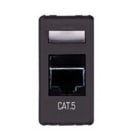 GEWISS - GEWGW21271 PRESA RJ45 - 4 COPPIE - CATEGORIA 5E - UTP - TOOLLESS - 1 MODULO - SYSTEM BLACK