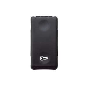 GEWISS - GEWGW21511 PULSANTE UNIPOLARE 250V ac - NA 10A - SIMBOLO CHIAVE - 1 MODULO - SYSTEM BLACK