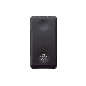 GEWISS - GEWGW21513 PULSANTE UNIPOLARE 250V ac - NA 10A - SIMBOLO LUCE - 1 MODULO - SYSTEM BLACK