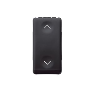 GEWISS - GEWGW21521 PULSANTE UNIPOLARE 250V ac - NA+NA 10A - CON INTERBLOCCO - SIMBOLO SU- GIU' - 1 MODULO - SYSTEM BLACK