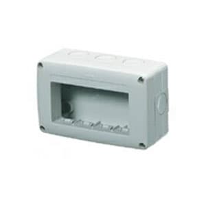 GEWISS - GEWGW27004 CONTENITORE PER APPARECCHI SYSTEM - PROTETTO - 4 POSTI - GRIGIO RAL 7035 - IP40
