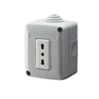 GEWISS - GEWGW27811 CONTENITORE COMPLETO APPARECCHI SYSTEM PROTETTO - CON PRESA 2P+T 16 A BIVALENTE - STANDARD ITALIANO - IP40 - GRIGIO RAL 7035