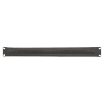 GEWISS - GEWGW38610 PANNELLO PASSACAVI 19"- CON SPAZZOLA - 1U - NERO