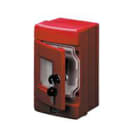 GEWISS - GEWGW42206 CENTRALINO STAGNO PER EMERGENZA CON GUIDA DIN - 4 MODULI EN50022 - ROSSO RAL 3000