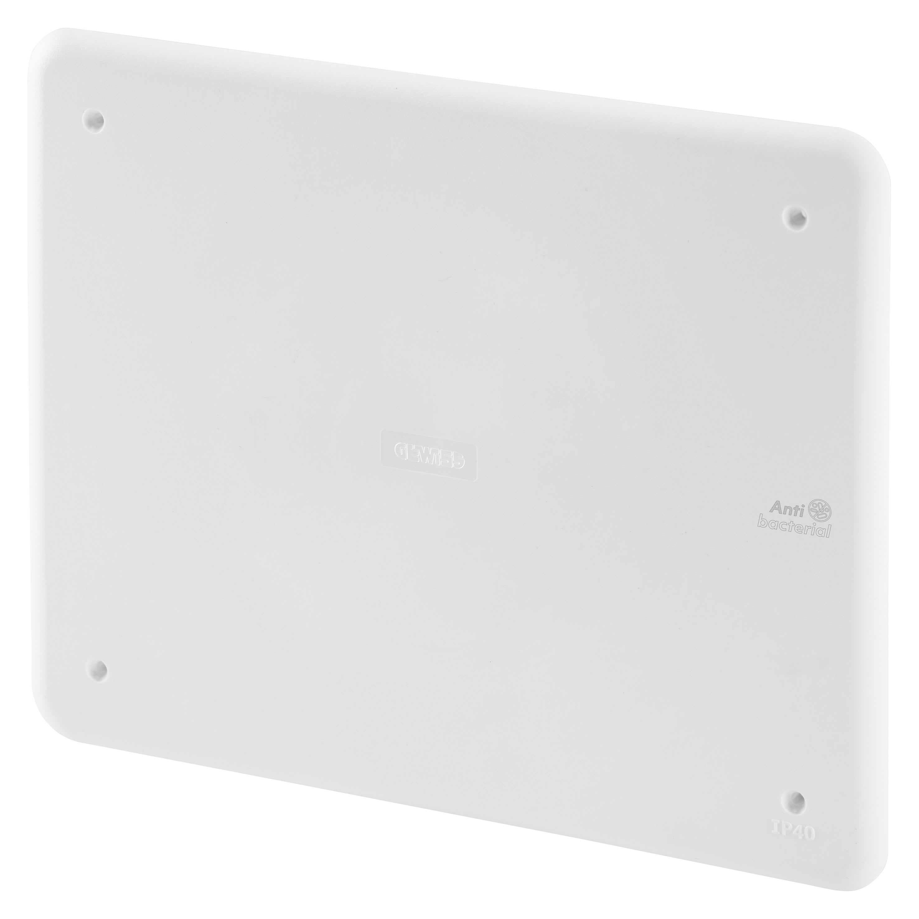 GEWISS - GEWGW48018AB COPERCHIO ANTIURTO CON TRATTAMENTO ANTIBATTERICO PER CASSETTE DI DERIVAZIONE 48 PT DIN DA INCASSO 294X152 - IK10