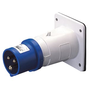 GEWISS - GEWGW60204 SPINA FISSA DA INCASSO DIRITTA - IP44 - 2P+T 16A 200-250V 50/60HZ - BLU - 6H - CABLAGGIO A VITE