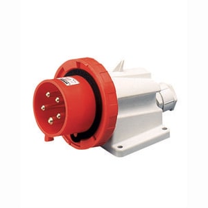 GEWISS - GEWGW61452 SPINA FISSA DA PARETE A 90° - IP67 - 3P+T 63A 380-415V 50/60HZ - ROSSO - 6H - CABLAGGIO A MANTELLO