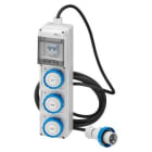GEWISS - GEWGW68243N Q-DIN 5 ASC - MOBILE E PORTATILE - CON CAVO E SPINA - 1 2P+T 16A IEC309 + 2 3P+T 16A IEC309 - IP65