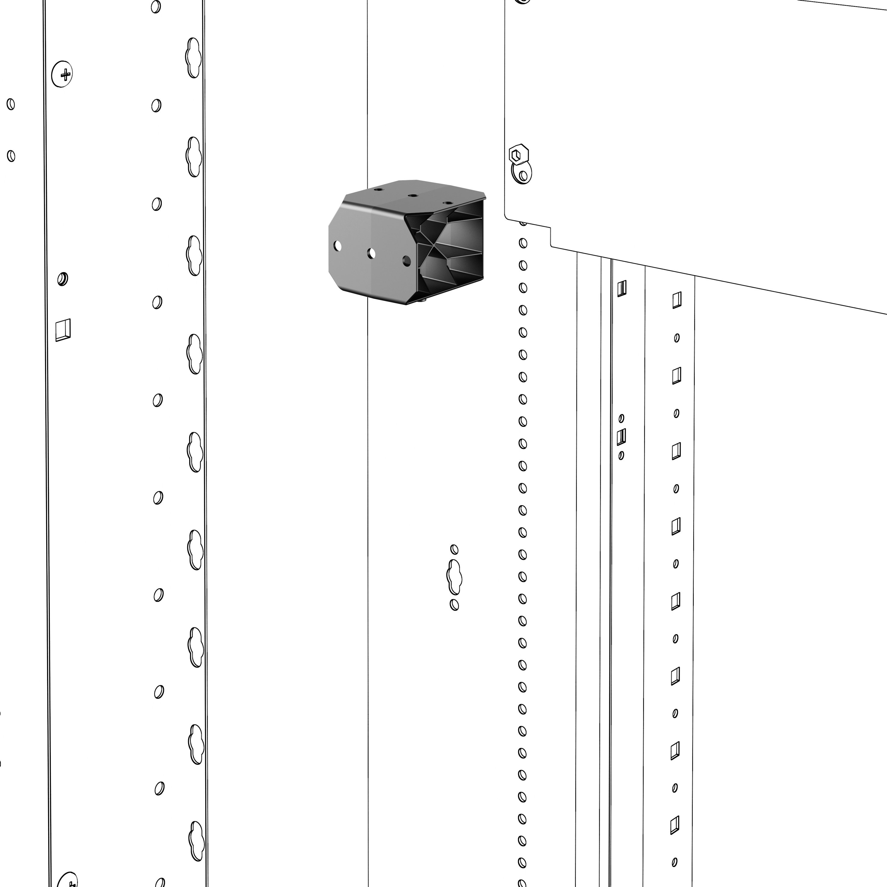 GEWISS GEWGWD3428 QDX SUPPORTI CANALINA VERTICALE 8PZ