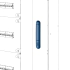 GEWISS - GEWGWD3432 SERRATURA DI RICAMBIO - QDX 630 L - PER PORTE VETRO E CIECA