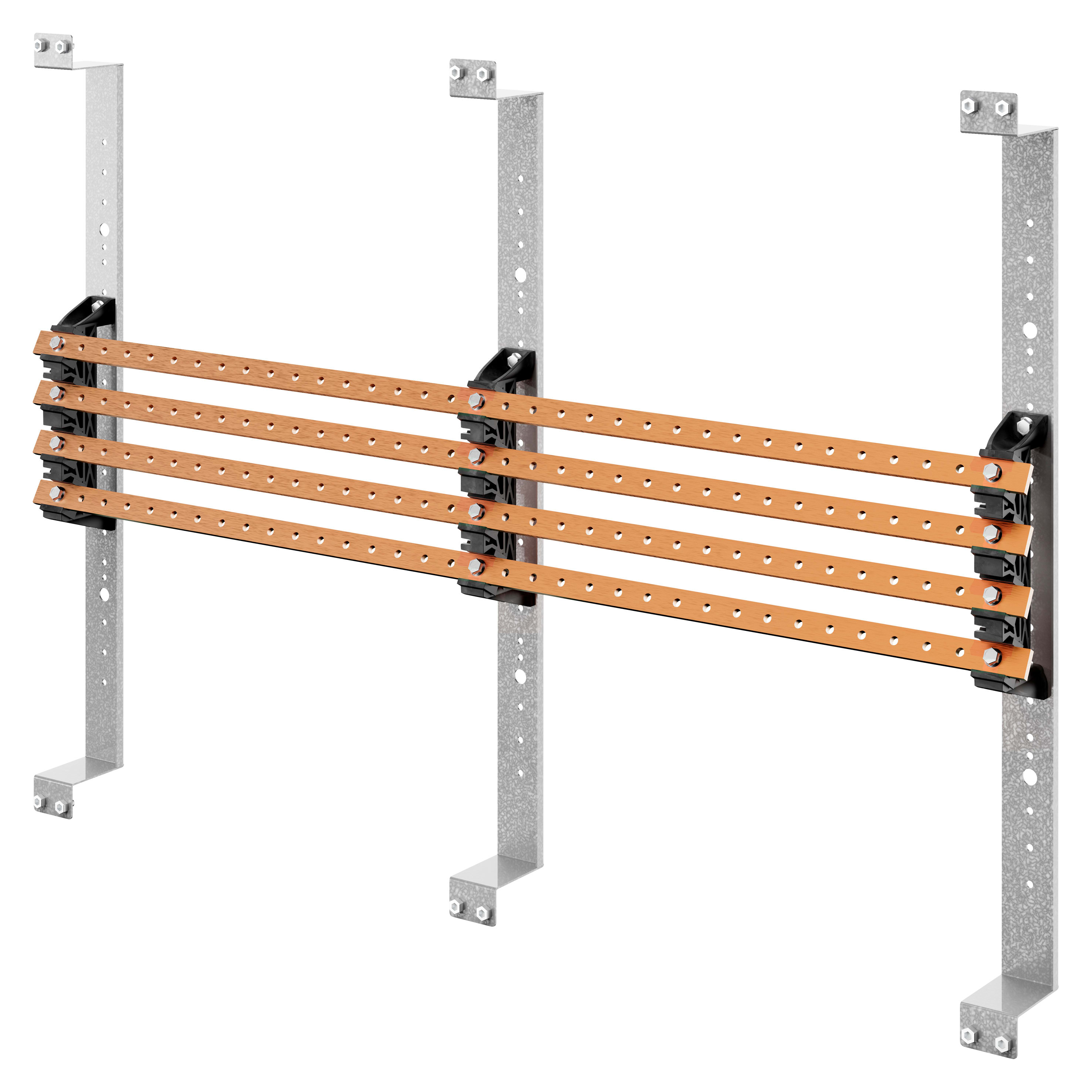 GEWISS - GEWGWD3722 COPPIA DI PORTABARRE - PER BARRE PIATTE 20x5-30x5 - 250-400A - STRUTTURA B=850 - PER QDX 630H-1600H