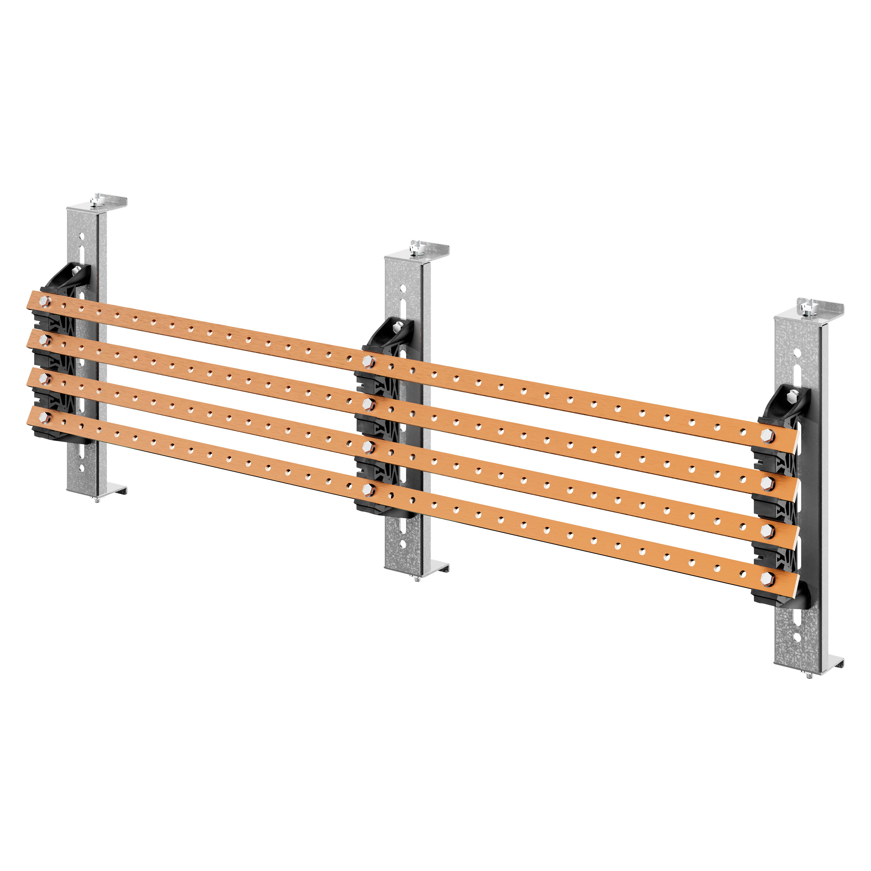 GEWISS - GEWGWD3724 COPPIA DI PORTABARRE - PER BARRE PIATTE 20x5-30x5 - 250-400A - PER STRUTTURE 250-400 - VANO ESTERNO - PER QDX 630H