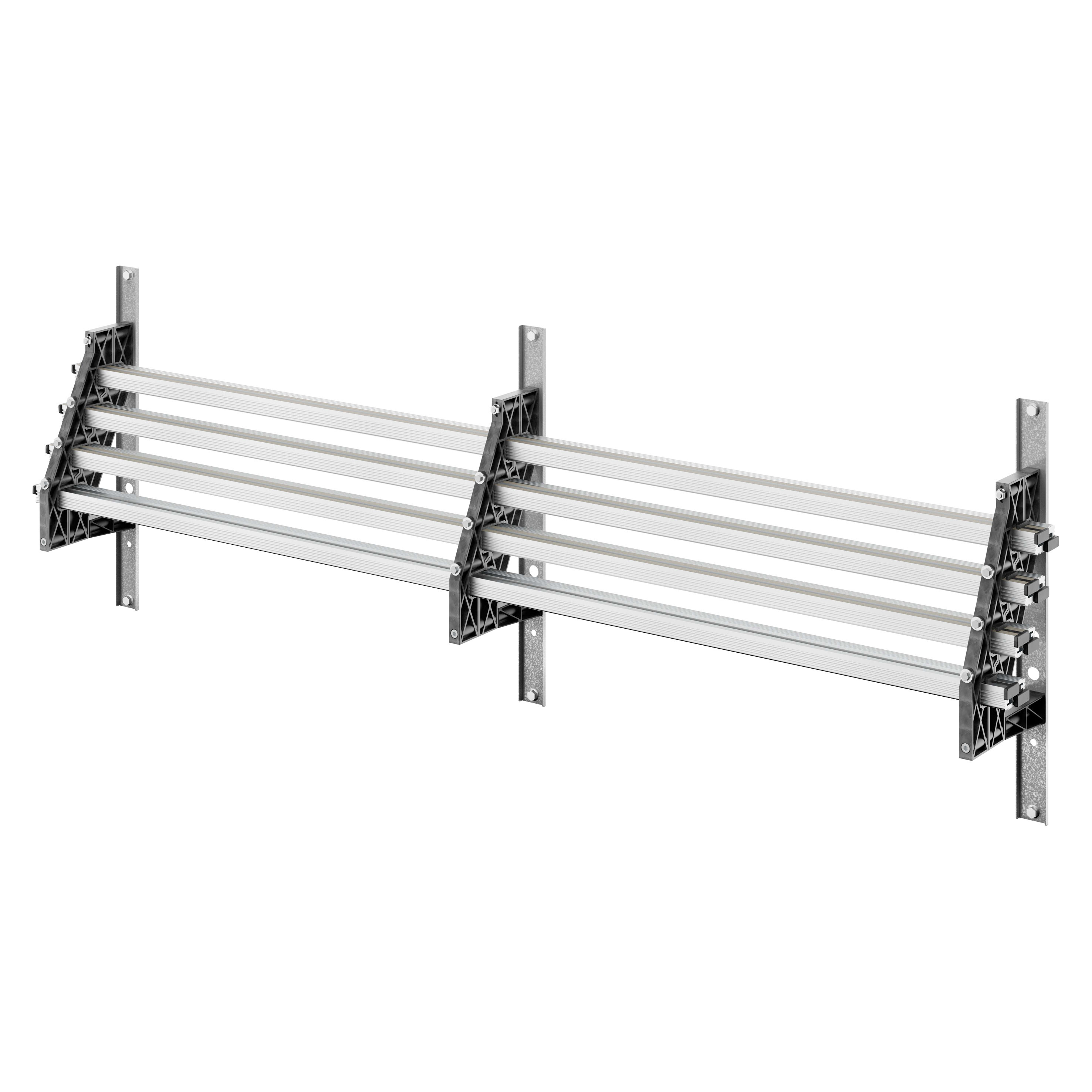 GEWISS - GEWGWD3760 COPPIA DI PORTABARRE - PER BARRE SAGOMATE IN ALLUMINIO - 1250-1600A - PER STRUTTURE P=600 - VANO AFFIANCATO/ESTERNO - PER QDX 1600H