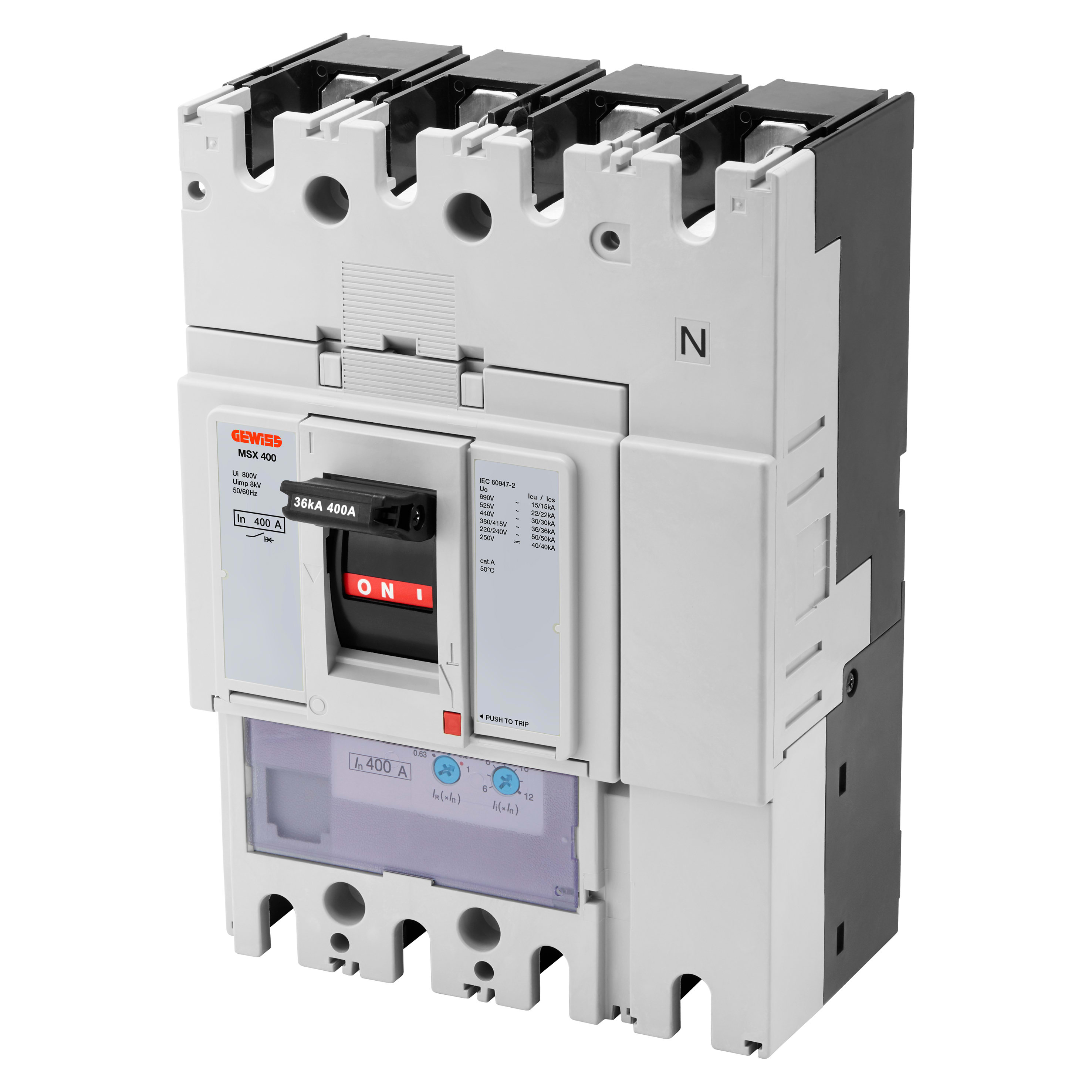GEWISS GEWGWD9367 MSX 400 4P 400A 50KA TRMR TERM.FC