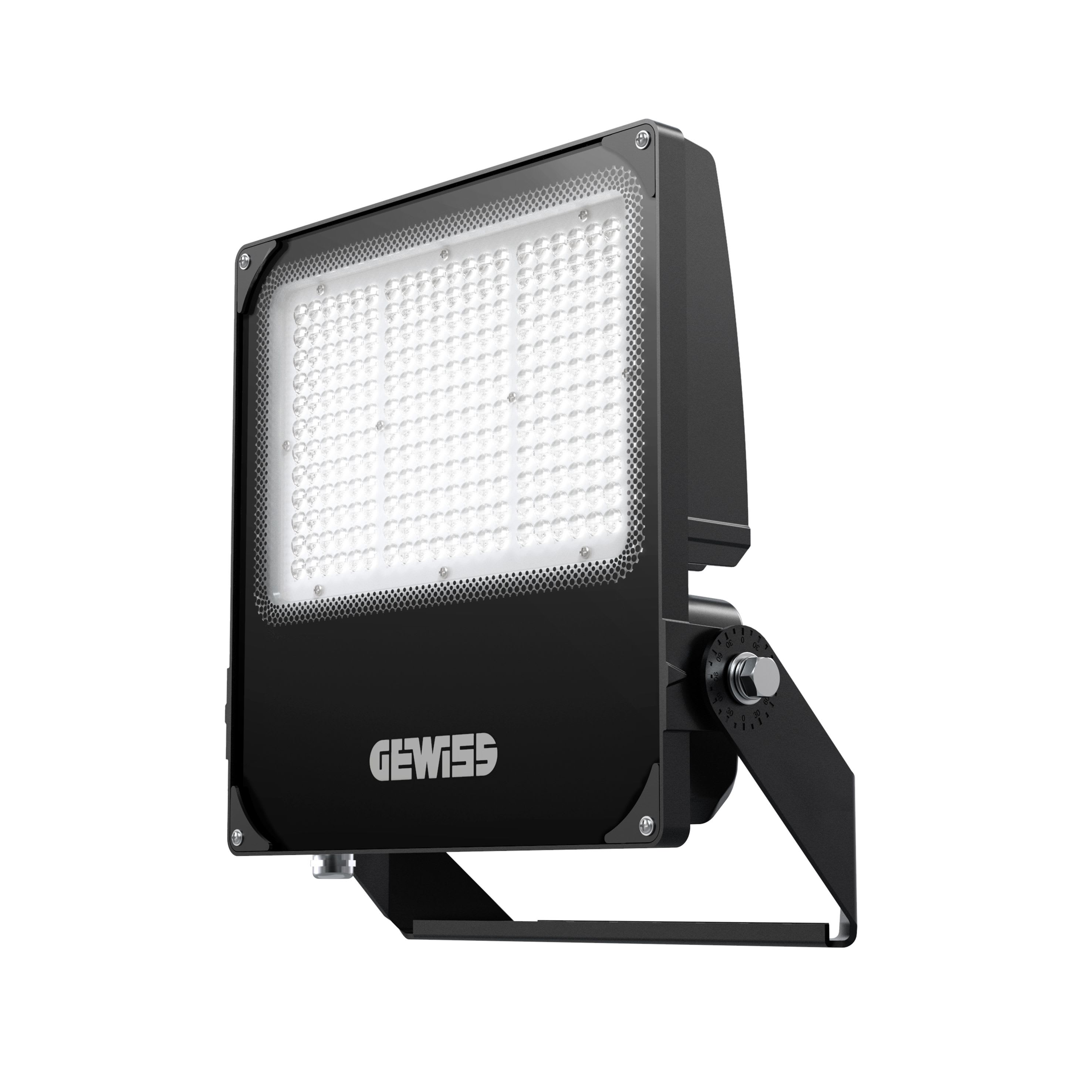 GEWISS - GEWGWF1100ZC840 ELIA FL - XL3 200W - ASIMMETRICO - 4000K CRI80 - ON/OFF - IP66 - CLASSE I - NERO