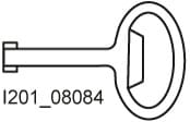 SIEMENS - SIE8GD9290 Chiave a doppia mappa per spina 3 mm per quadri di distribuzione da pavimento SIKUS e da parete STAB