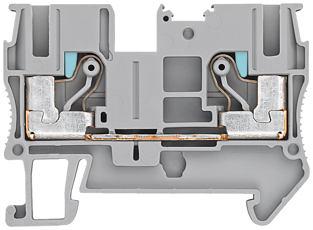SIEMENS - SIE8WH60000AH00 Morsetto passante IPO, 6 mm², larghezza 8,2 mm, grigio, 1000 V, 2 punti di collegamento
