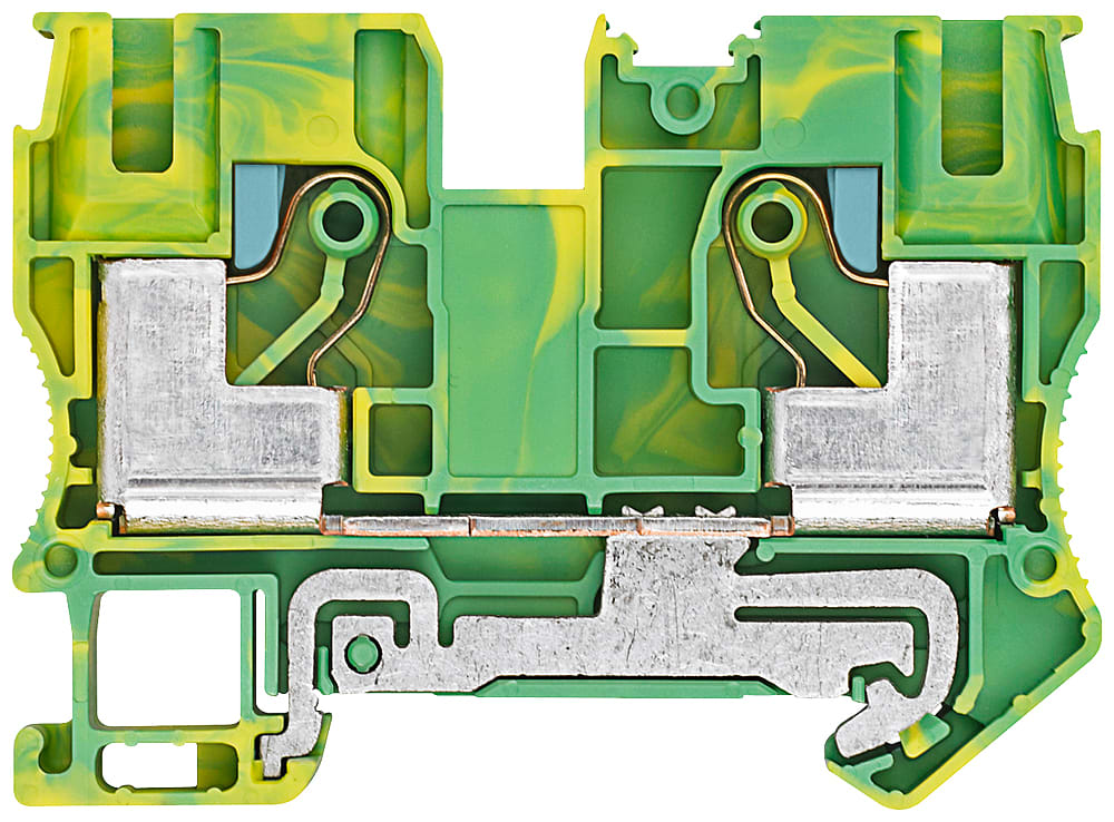 SIEMENS - SIE8WH60000CJ07 Morsetto PE in tecnica IPO, 6 mm², larghezza 10,2 mm, giallo-verde, 2 punti di collegamento