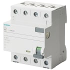 SIEMENS - SIE5SV33446KK03 Interruttore differenziale, a 4 poli, tipo A, In: 40 A, 30 mA, Un AC: 400 V, 50 ... 400 Hz