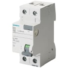 SIEMENS - SIE5SV44120 Interruttore differenziale, a 2 poli, tipo AC, In: 25 A, 100 mA, Un AC: 230 V