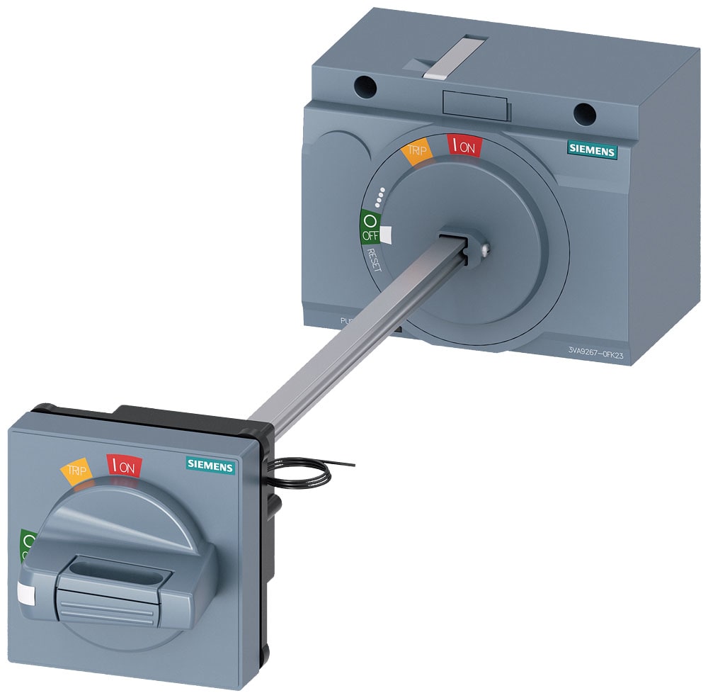 SIEMENS - SIE3VA92670FK23 Comando rotativo bloccoporta standard IEC IP65 con interblocco porta con kit di illuminazione
