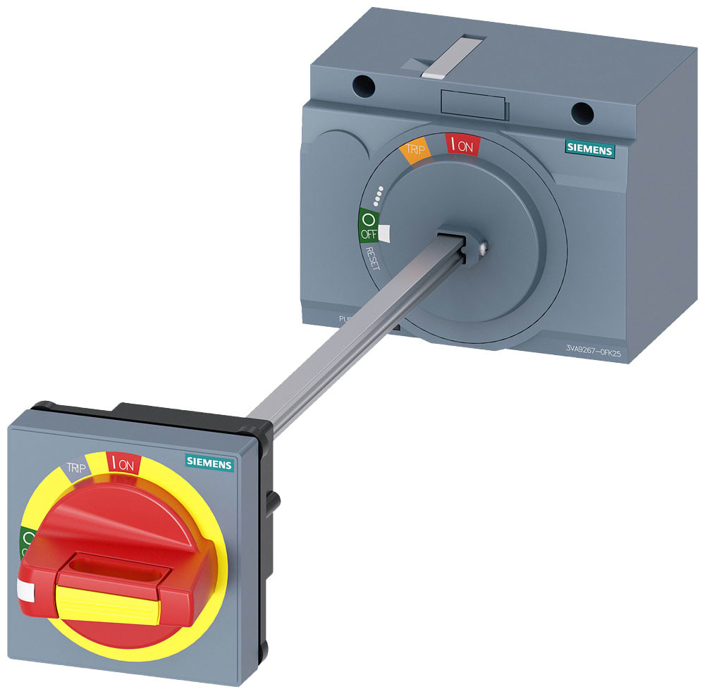 SIEMENS - SIE3VA92670FK25 Comando rotativo bloccoporta OFF di emergenza IEC IP65 con interblocco porta, accessorio per: 3VA2