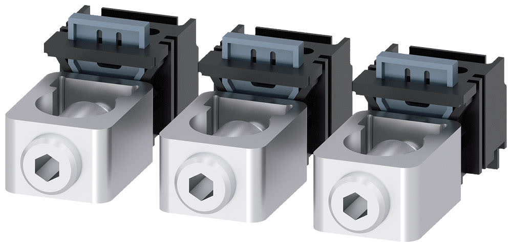 SIEMENS - SIE3VA91130JB11 Morsetto di collegamento per conduttore tondo, 3 pezzi, accessorio per: 3VA1 100/160