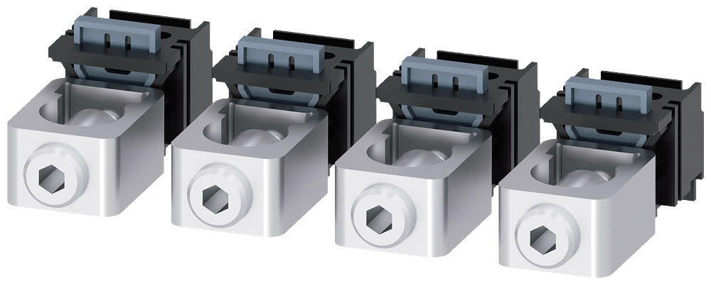 SIEMENS - SIE3VA91140JB11 Morsetto di collegamento per conduttore tondo, 4 pezzi, accessorio per: 3VA1 100/160