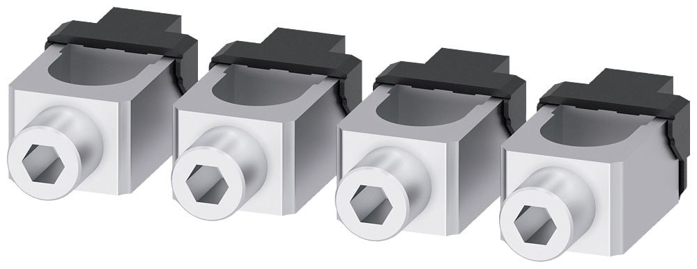SIEMENS - SIE3VA92640JB12 Morsetto di collegamento per conduttore tondo, 4 pezzi, accessorio per: 3VA2 100/160/250