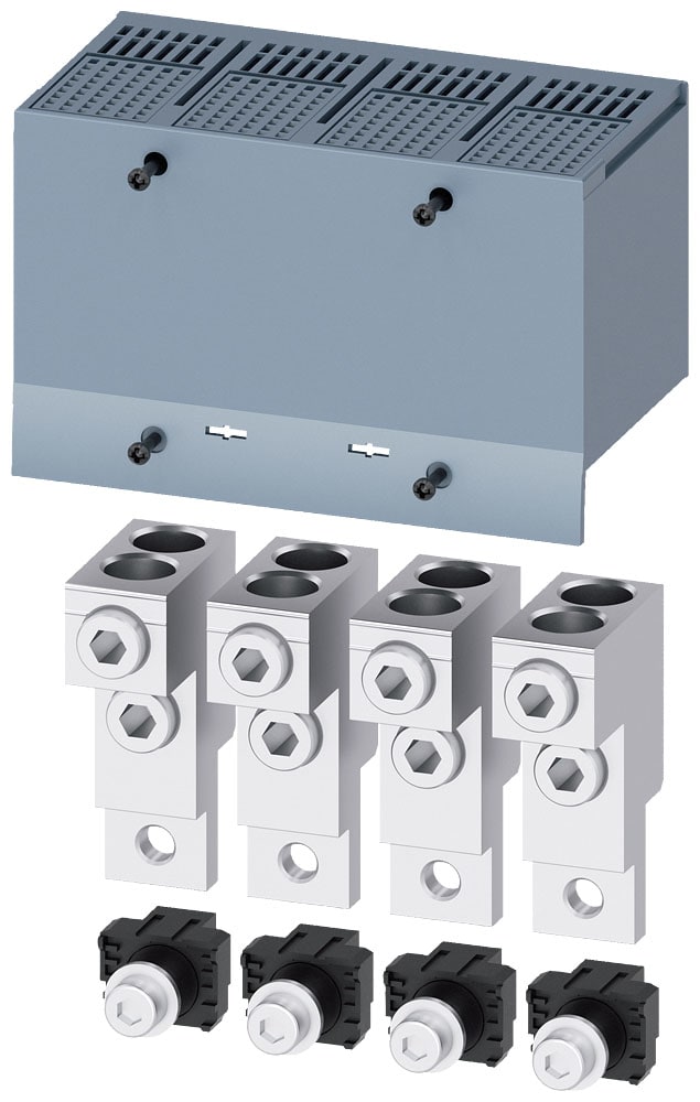 SIEMENS - SIE3VA92240JJ22 Morsetto di collegamento per conduttore tondo, 2 cavi, 4 pezzi, accessorio per: 3VA2 100/160/250