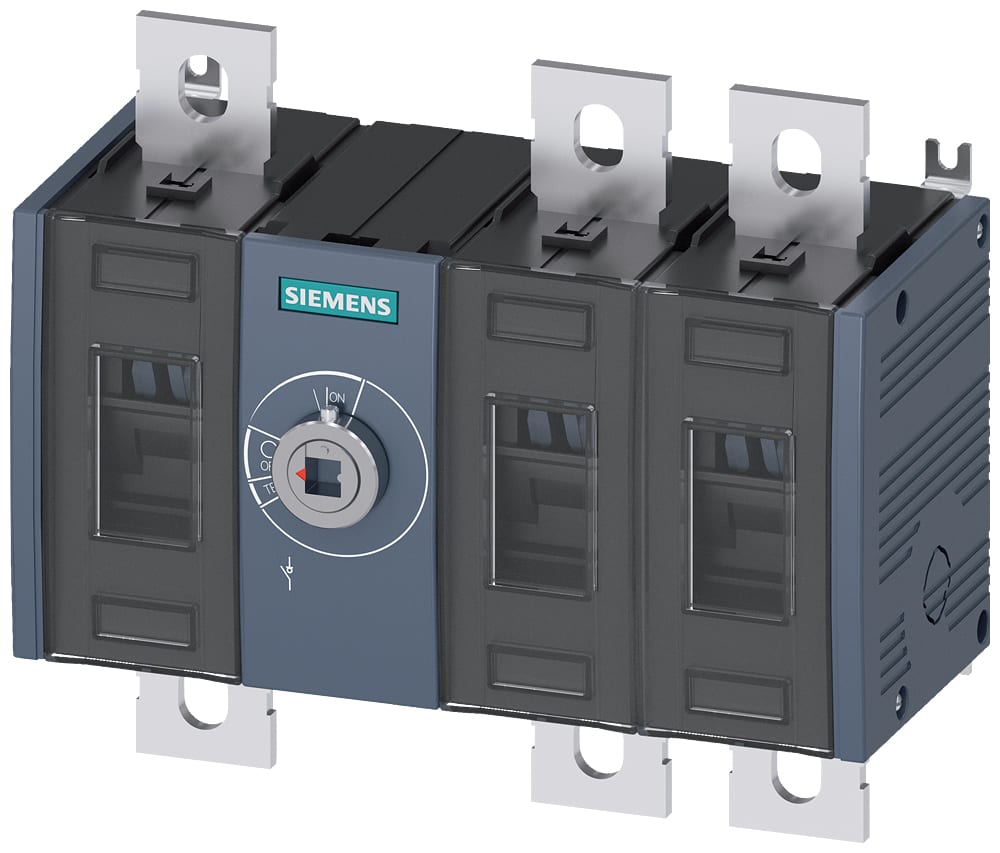 SIEMENS - SIE3KD42300PE200 Sezionatore sottocarico 400 A, grand. costr. 3, a 3 poli, comando frontale centrale, apparecchio di base