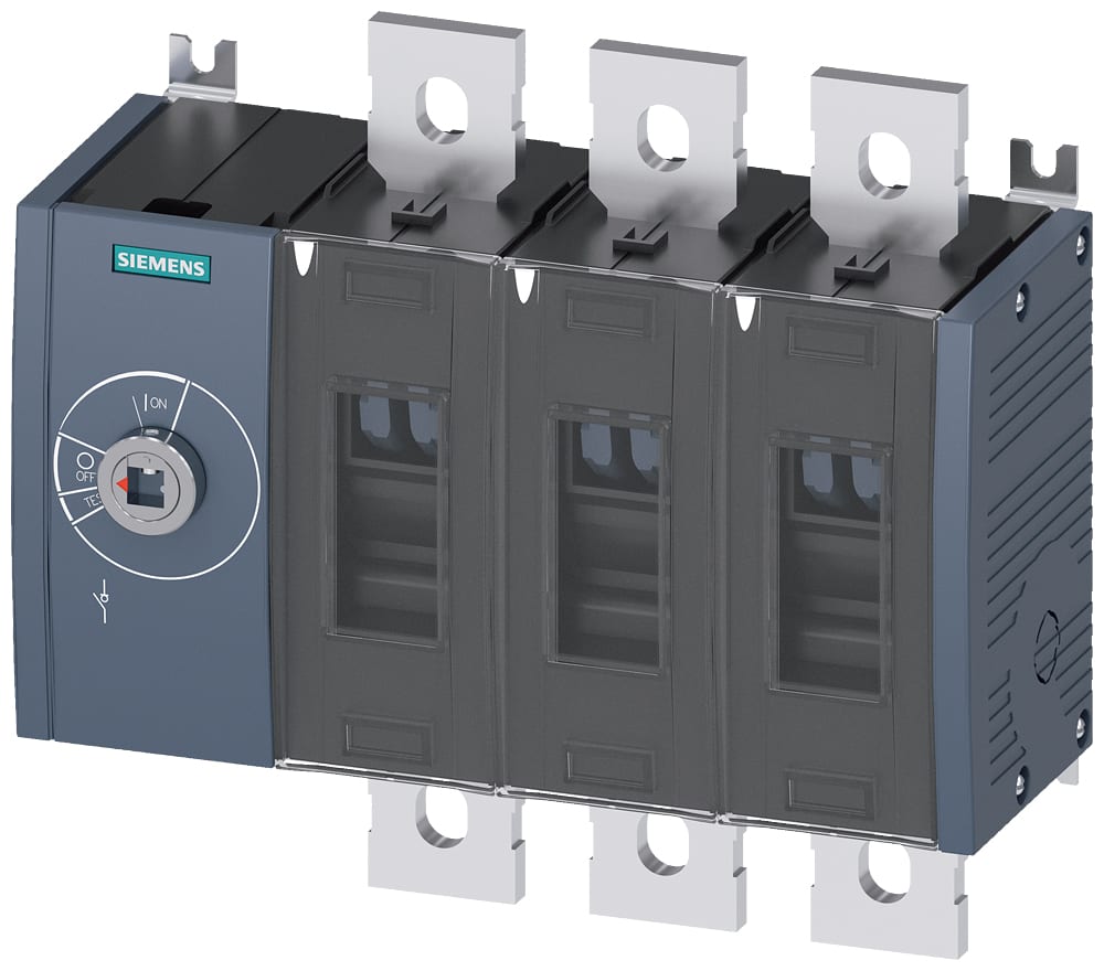 SIEMENS - SIE3KD44300QE100 Sezionatore sottocarico 500 A, grand. costr. 4, a 3 poli, comando frontale a sinistra, apparecchio di base