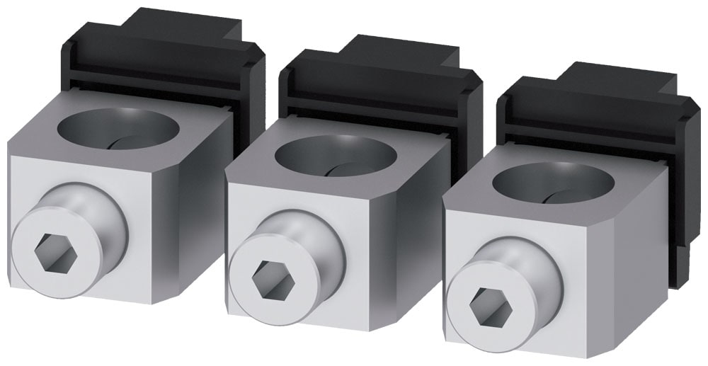 SIEMENS - SIE3VA93830JB13 Morsetto di collegamento per conduttore tondo, 3 pezzi, accessorio per: 3VA1 400/630 3VA2 400/630