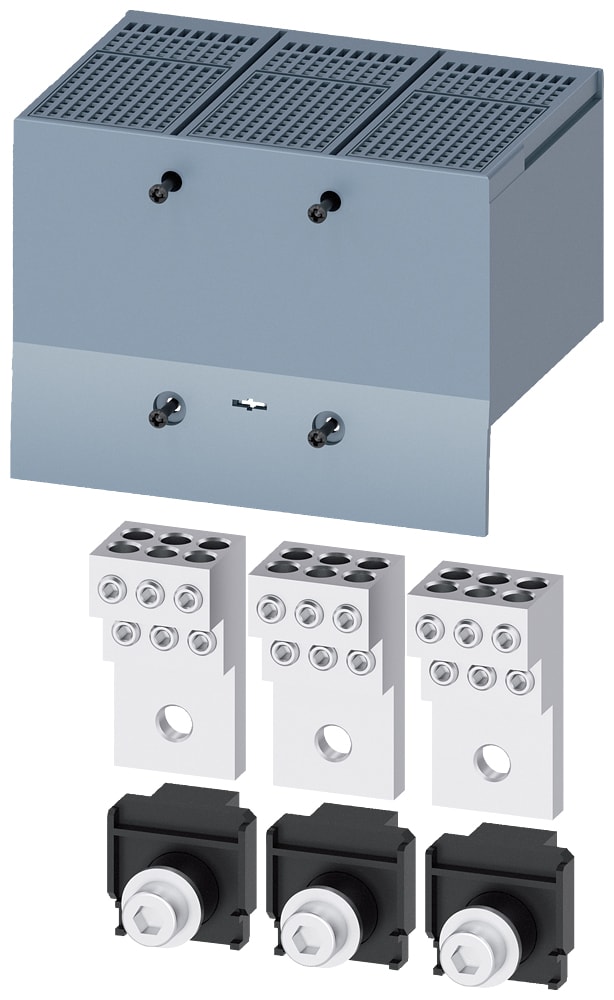 SIEMENS - SIE3VA93030JF60 Morsetto di collegamento per conduttore tondo, 6 cavi, 3 pezzi, accessorio per: 3VA1 400/630 3VA2