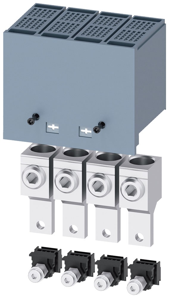 SIEMENS - SIE3VA91140JJ12 Morsetto di collegamento per conduttore tondo, grande, 4 pezzi, accessorio per: 3VA1 100/160