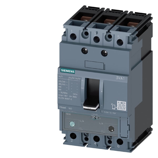SIEMENS SIE3VA11503EF320AA0 INT.AUT.3VA 50A 3P 25KA TM ATAM L/T