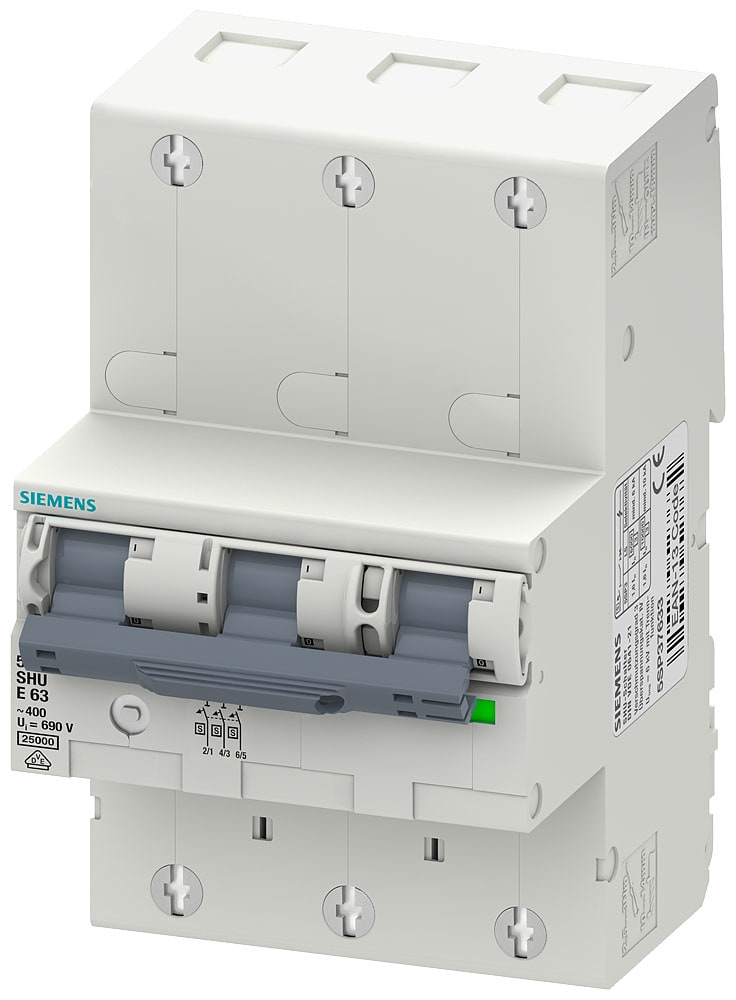SIEMENS - SIE5SP33253 Interruttore magnetotermico principale (SHU), a 3 poli, E 25, 400 V