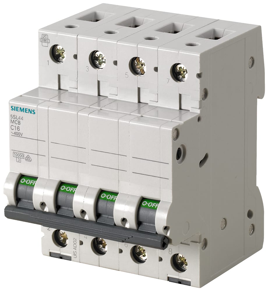 SIEMENS - SIE5SL44027 Interruttore magnetotermico 400 V 10 kA, a 4 poli, C, 2 A