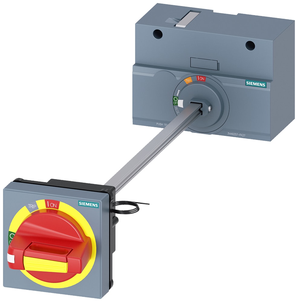 SIEMENS - SIE3VA92570FK27 Comando rotativo bloccoporta OFF di emergenza IEC IP65 con interblocco porta, kit di illuminazione