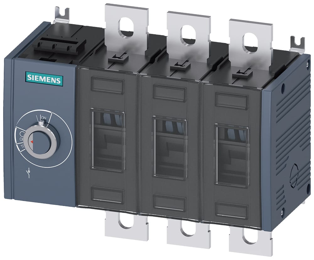 SIEMENS - SIE3KD38340PE100 Sezionatore sottocarico 250 A grand. costr. 3, a 3 poli, comando laterale a sinistra, apparecchio di base