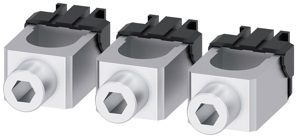 SIEMENS - SIE3VA92530JB12 Morsetto di collegamento per conduttore tondo, 3 pezzi, accessorio per: 3VA1 250