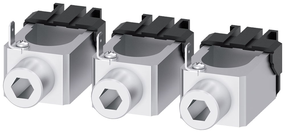 SIEMENS - SIE3VA92530JG12 Morsetto di collegamento per conduttore tondo con presa di tensione per conduttore ausiliario 3 pezzi, accessorio